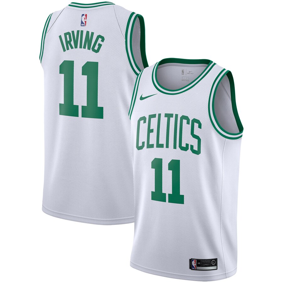 Men's Boston Celtics Kyrie Irving #11 Replica Nike Association Edition Swingman White Jersey 2401SHFU